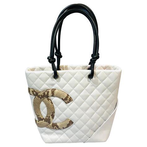 chanel beige snakeskin tote|Chanel tote handbags.